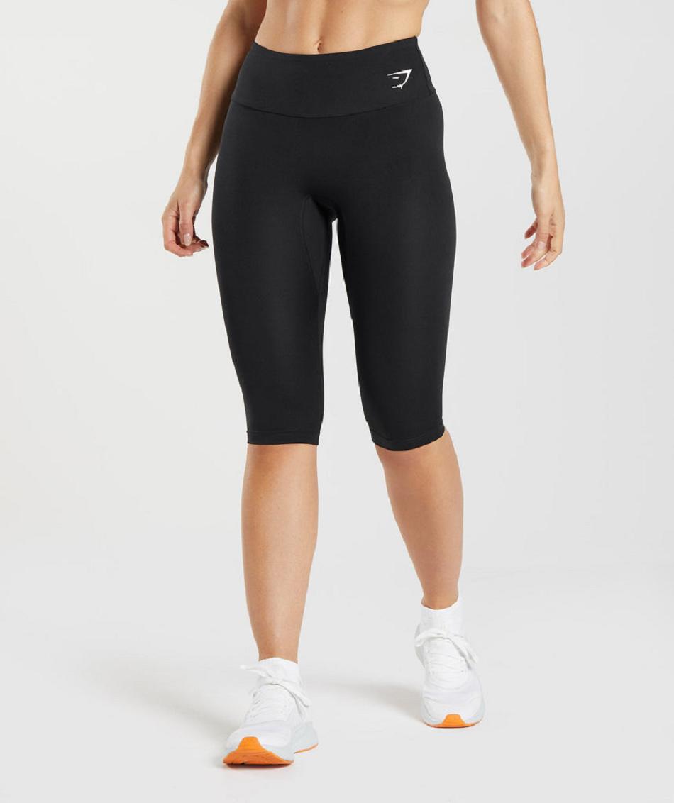 Gymshark Training Cropped Ženske Tajice Crne | HR 3971UZG